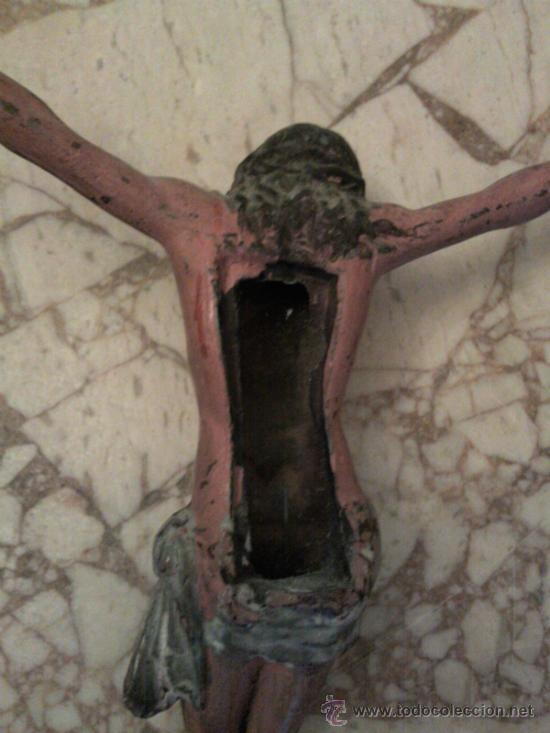 Antig&uuml;edades: Dos cristos de calamina y esta&ntilde;o - Foto 3