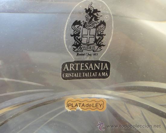 Antig&uuml;edades: Centro de Mesa cristal Tallado y Plata de Ley - Foto 4