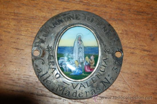 Antig&uuml;edades: ANTIGUO ESMALTE VIRGEN DE FATIMA GRAO VALENCIA - Foto 1