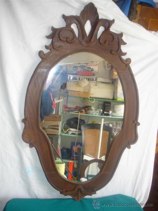 Antig&uuml;edades: espejo de madera de mogno - Foto 1
