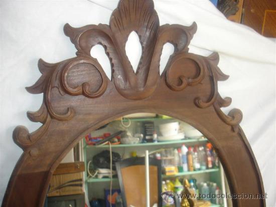 Antig&uuml;edades: espejo de madera de mogno - Foto 2