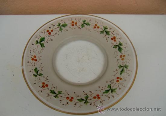 Antig&uuml;edades: Plato de cristal antiguo - Foto 1