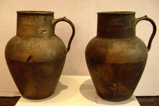 Antig&uuml;edades: PAREJA DE JARRAS EN HIERRO FUNDIDO - Foto 2