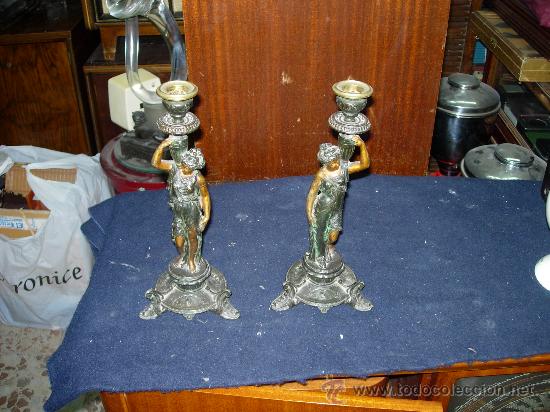 Antig&uuml;edades: Pareja de candelabros - Foto 11