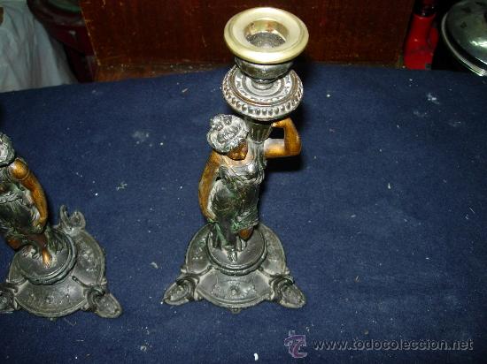 Antig&uuml;edades: Pareja de candelabros - Foto 10