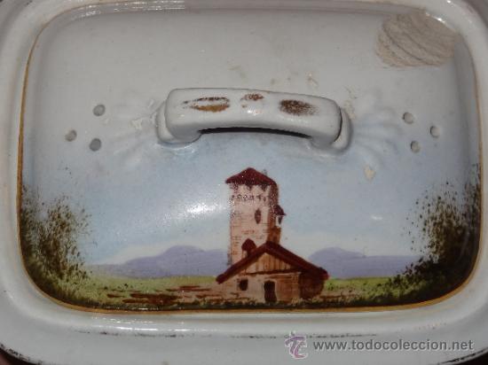Antig&uuml;edades: JABONERA PICKMAN XIX PINTADA A MANO - Foto 5