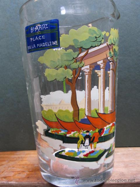 Antig&uuml;edades: ANTIGUO VASO DE PICO,  500CC, DECORADO, FRANC&Eacute;S - EXPO PLACE LA MADELEINE - 15cm,400gr perfecto