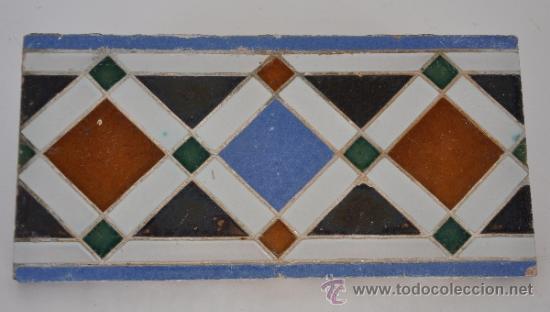 Antig&uuml;edades: Remate o franja de azulejo. - Foto 1
