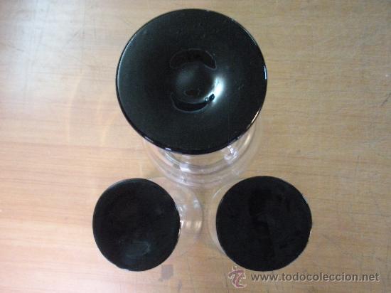 Antig&uuml;edades: juego de jarra y dos vasos de vidrio - Foto 7