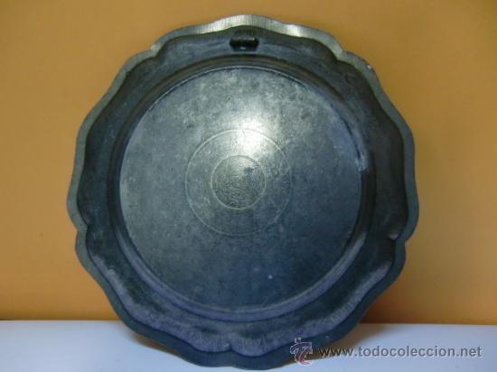 Antig&uuml;edades: Plato de esta&ntilde;o - Foto 2