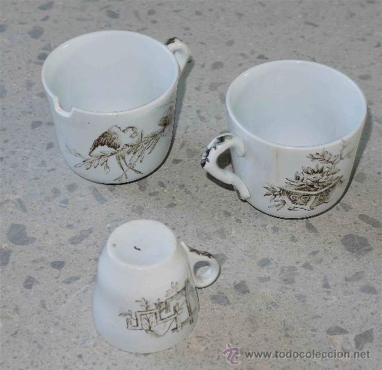 Antig&uuml;edades: TRES TAZAS PICKMAN S.XIX - Foto 1