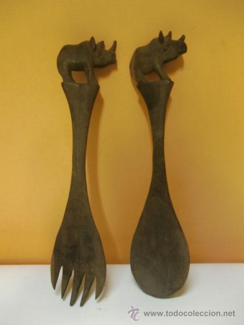 Antig&uuml;edades: Tenedor y cuchara africanos - Foto 7