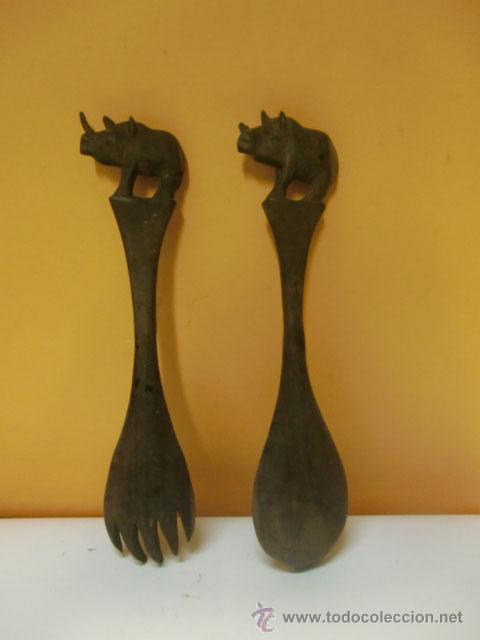 Antig&uuml;edades: Tenedor y cuchara africanos - Foto 6
