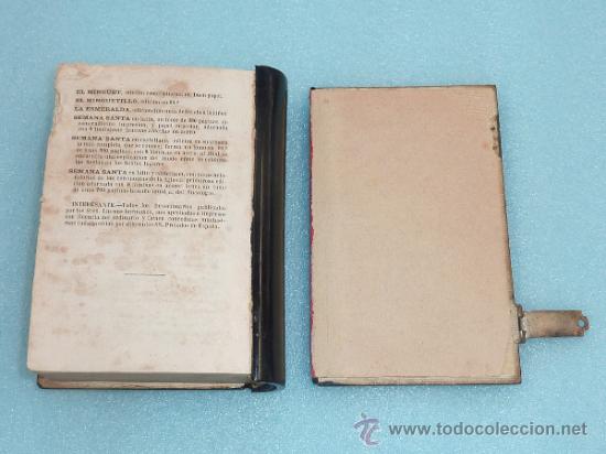 Antig&uuml;edades: ANTIGUO DEVOCIONARIO DE 1872. TAPAS TRABAJADAS - Foto 5
