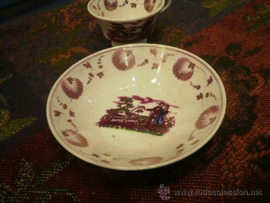 Antig&uuml;edades: Taza y plato. - Foto 2