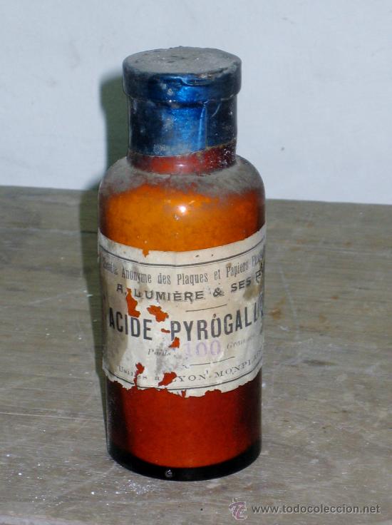 Antig&uuml;edades: TARRO DE CRISTAL SOPLADO PRODUCTO LABORATORIO FOTOGRAFICO SIGLO XIX LUMIERE