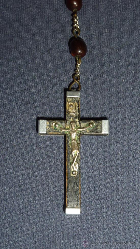 Antig&uuml;edades: Antiguo rosario con partes en plata. Completo. - Foto 2