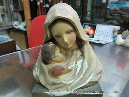 2 viejas figuras de escayola de jesús y la virg - Compra venta en  todocoleccion