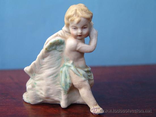 Antig&uuml;edades: FIGURA BISCUIT &Aacute;NGEL COLOR - Foto 1