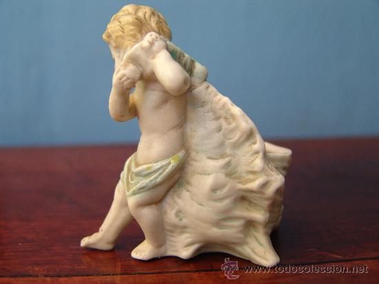 Antig&uuml;edades: FIGURA BISCUIT &Aacute;NGEL COLOR - Foto 2