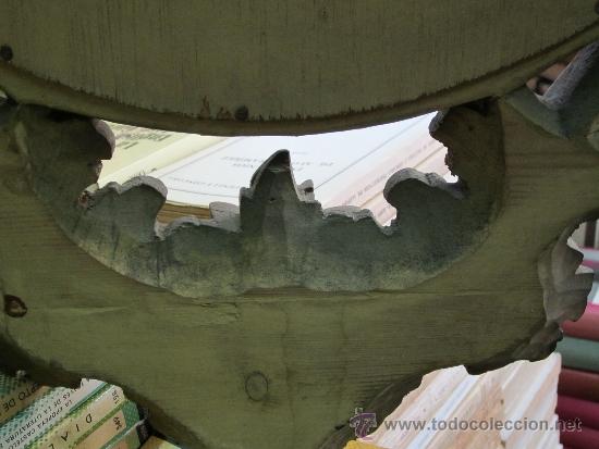 Antig&uuml;edades: Antigua Cornucopia grande de madera en Pan de Oro - Foto 6