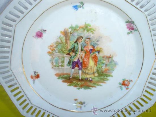 Antig&uuml;edades: plato de ceramica exagonal - Foto 2