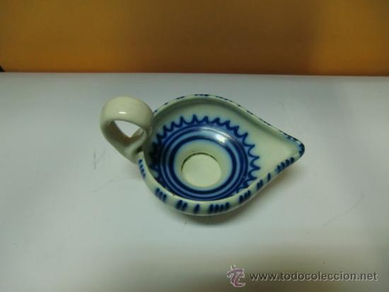 Antig&uuml;edades: Palmatoria de cer&aacute;mica azul - Foto 2