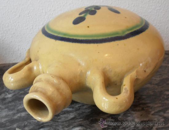 Antig&uuml;edades: BOTELLA DE CERAMICA, FIRMADA R G. - Foto 2