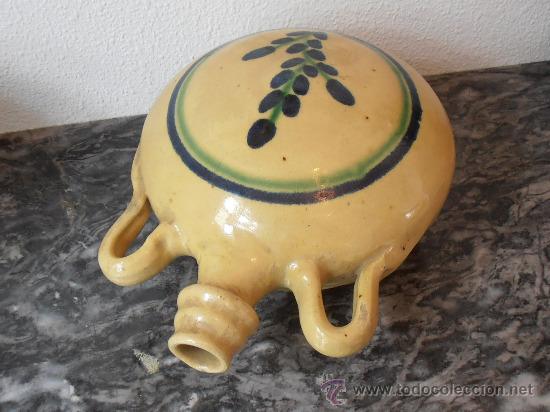Antig&uuml;edades: BOTELLA DE CERAMICA, FIRMADA R G. - Foto 3