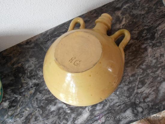 Antig&uuml;edades: BOTELLA DE CERAMICA, FIRMADA R G. - Foto 5