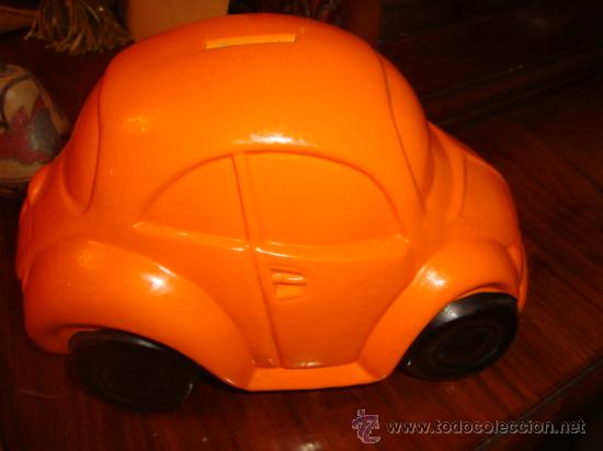 Antig&uuml;edades: ANTIGUA HUCHA RETRO, COCHE NARANJA - Foto 4