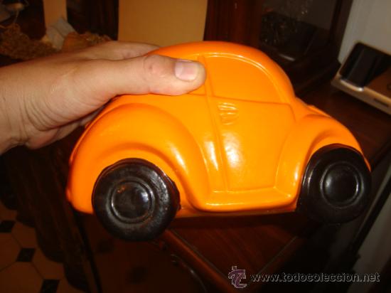 Antig&uuml;edades: ANTIGUA HUCHA RETRO, COCHE NARANJA - Foto 2
