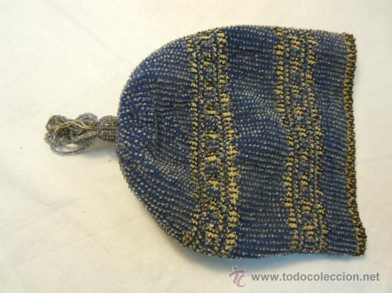 Antig&uuml;edades: BOLSO LIMOSNERO ANTIGUO DE ABALORIOS DE CRISTAL - Foto 1