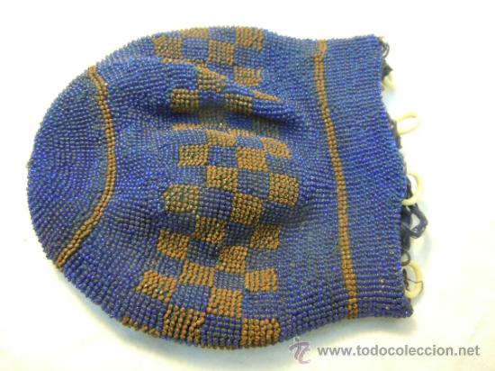 Antig&uuml;edades: BOLSO LIMOSNERO ANTIGUO DE ABALORIOS - Foto 4