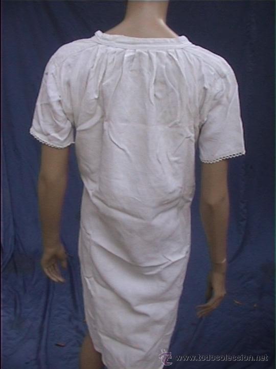 Antig&uuml;edades: CAMISON BLANCO VESTIDO - Foto 4
