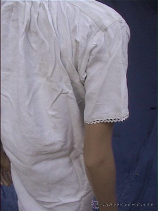 Antig&uuml;edades: CAMISON BLANCO VESTIDO - Foto 5