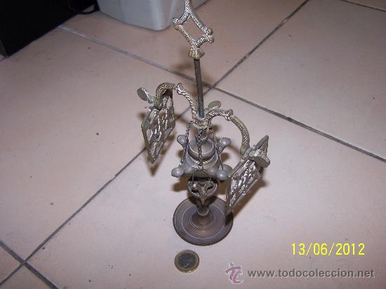 Antig&uuml;edades: LAMPARA DECORACION LATON - Foto 3