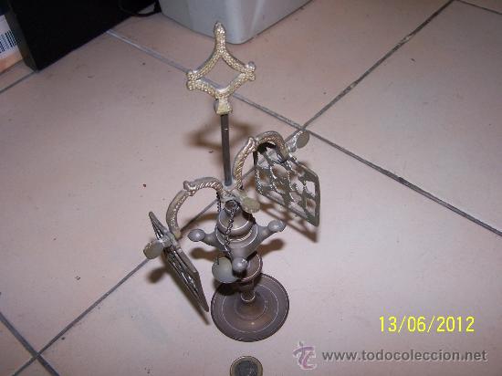 Antig&uuml;edades: LAMPARA DECORACION LATON - Foto 4