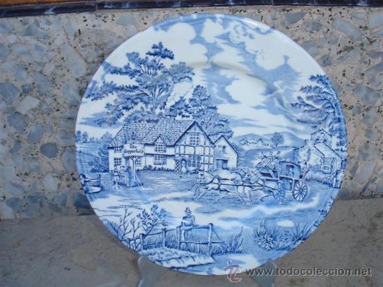 Antig&uuml;edades: plato de porcelana inglesa - Foto 1