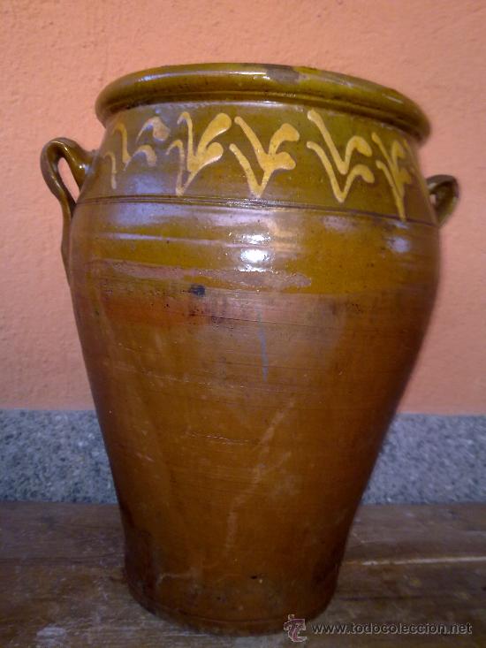 Antig&uuml;edades: antigua orza semividriada - Foto 1
