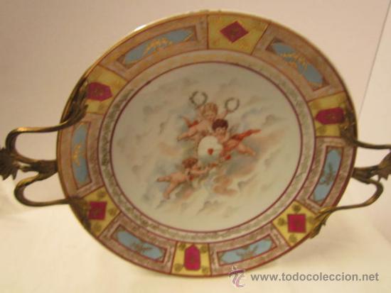 Antig&uuml;edades: CENTRO DE PORCELANA Y METAL - Foto 1