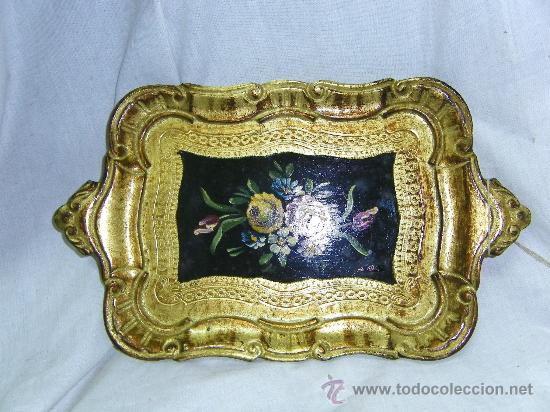 Antig&uuml;edades: BANDEJA ANTIGUA-PINTADA - Foto 2