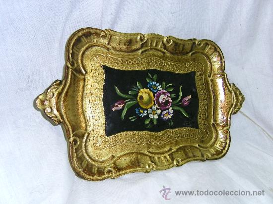Antig&uuml;edades: BANDEJA ANTIGUA-PINTADA - Foto 1