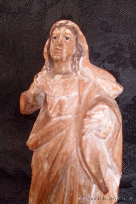 Antig&uuml;edades: VIRGEN TALLADA EN MADERA SIGLO XIX - Foto 7