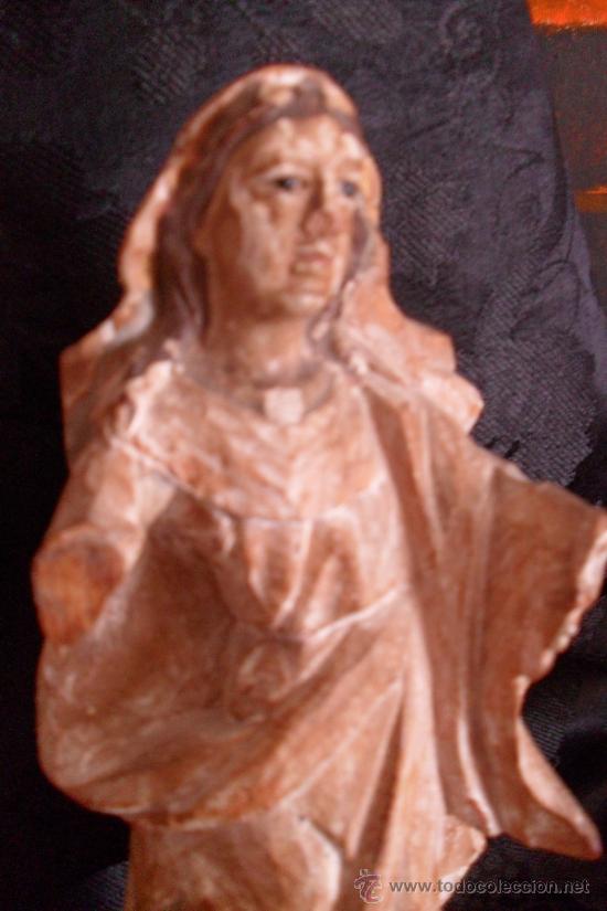 Antig&uuml;edades: VIRGEN TALLADA EN MADERA SIGLO XIX - Foto 2