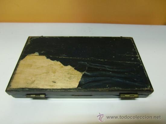 Antig&uuml;edades: Caja de compases de caoba. Antigua - Foto 5