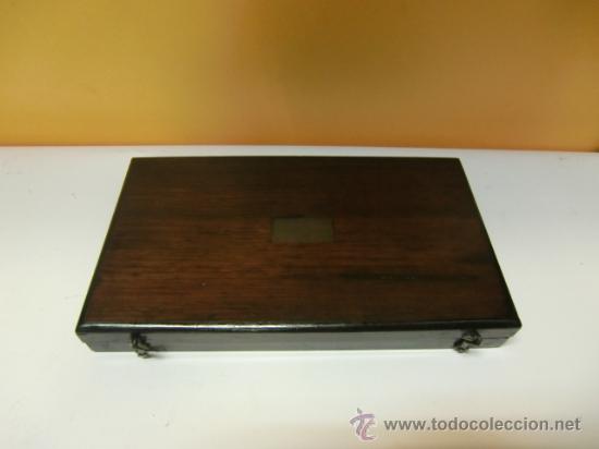 Antig&uuml;edades: Caja de compases de caoba. Antigua - Foto 1