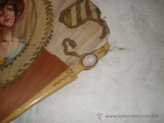 Antig&uuml;edades: abanico madera y seda - Foto 4