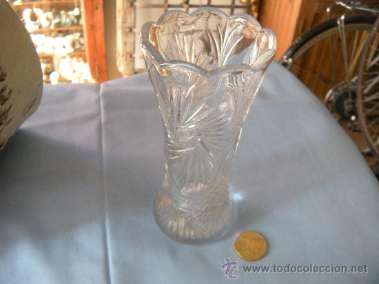 Antig&uuml;edades: FLORERO DE CRISTAL PRENSADO ALEMAN - Foto 3