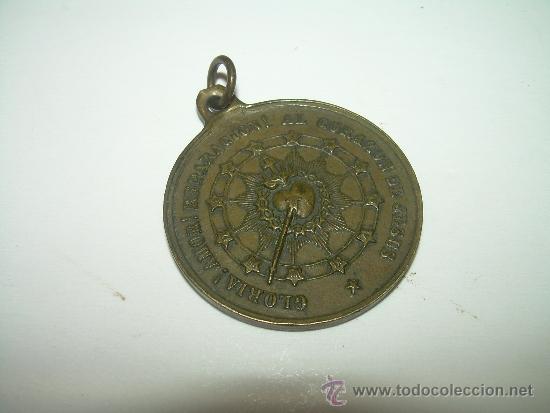 Antig&uuml;edades: ANTIGUA MEDALLA DE BRONCE. - Foto 2